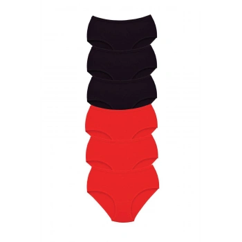 6 Adet Tutku Kadın Yüksek Bel Bato Kalın Lastik Külot S1