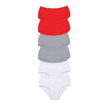 6 Adet Tutku Kadın Yüksek Bel Bato Kalın Lastik Külot S19