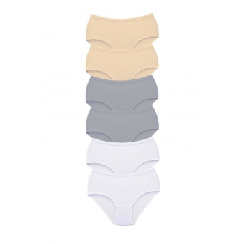 6 Adet Tutku Kadın Yüksek Bel Bato Kalın Lastik Külot S20