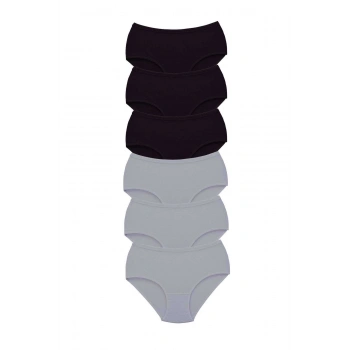 6 Adet Tutku Kadın Yüksek Bel Bato Kalın Lastik Külot S3