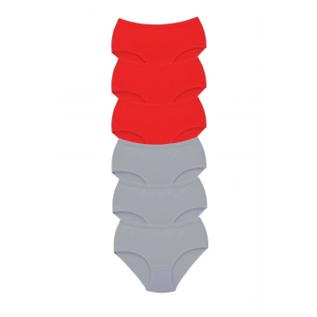 6 Adet Tutku Kadın Yüksek Bel Bato Kalın Lastik Külot S6