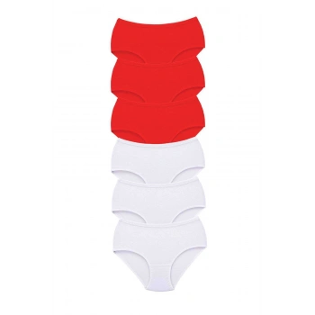 6 Adet Tutku Kadın Yüksek Bel Bato Kalın Lastik Külot S7