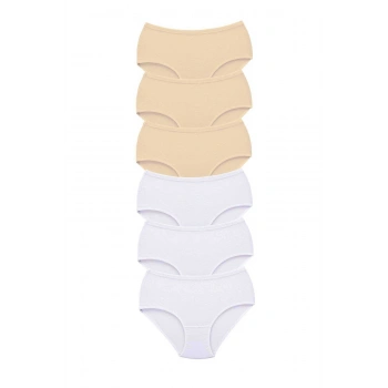 6 Adet Tutku Kadın Yüksek Bel Bato Kalın Lastik Külot S9