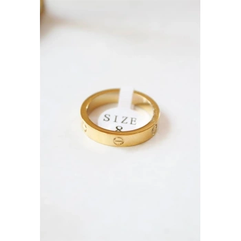 6lı Crt Model İnce Alyans Yüzük Seti - Altın