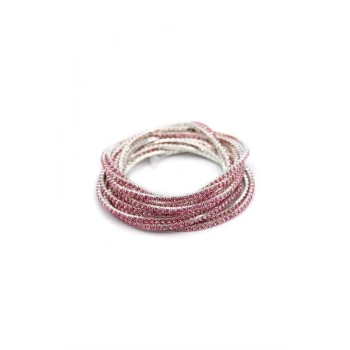 6lı Lastikli Bileklik - Pembe