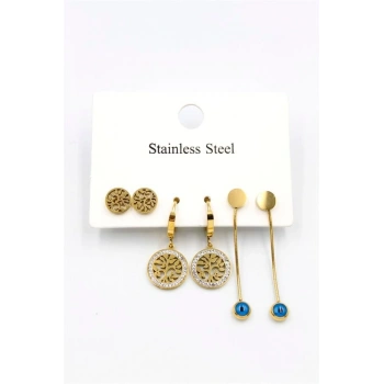 6lı Set Küpe - Altın