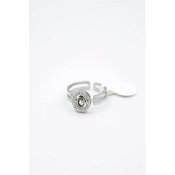 6lı Yuvarlak Taşlı Yüzük - Gümüş