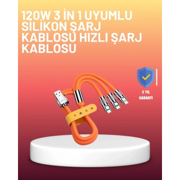 Mey İthalat® Çinko Alaşımlı Uçlu 120 W Şarj Kablosu – Dolaşmaya Dayanıklı 1,2 m USB Kablo