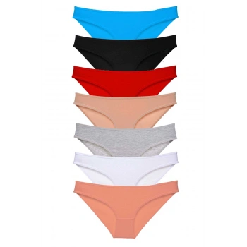 7 adet Süper Eko Set Likralı Kadın Slip Külot Set 1