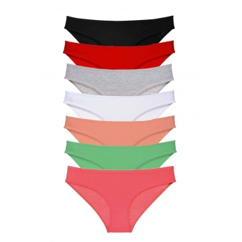 7 adet Süper Eko Set Likralı Kadın Slip Külot Set 6