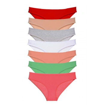 7 adet Süper Eko Set Likralı Kadın Slip Külot Set 8