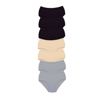 7 Adet Tutku Kadın Yüksek Bel Bato Kalın Lastik Külot S14