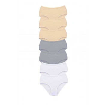 7 Adet Tutku Kadın Yüksek Bel Bato Kalın Lastik Külot S20