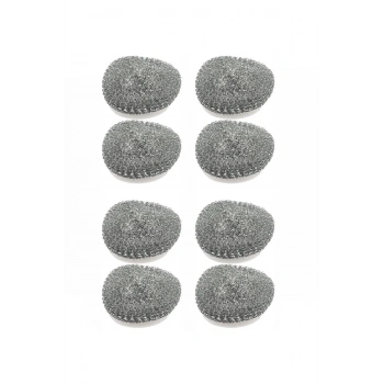 8 Adet Paslanmaz Çelik Tel Bulaşık Teli Poşetli