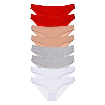 8 adet Süper Eko Set Likralı Kadın Slip Külot 532