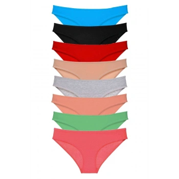 8 adet Süper Eko Set Likralı Kadın Slip Külot Set 4