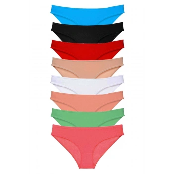 8 adet Süper Eko Set Likralı Kadın Slip Külot Set 5