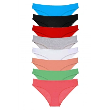 8 adet Süper Eko Set Likralı Kadın Slip Külot Set 6
