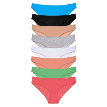 8 adet Süper Eko Set Likralı Kadın Slip Külot Set 7