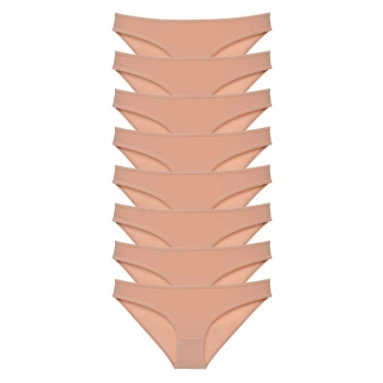 8 adet Süper Eko Set Likralı Kadın Slip Külot Ten