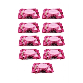9 Paket Red Rose Islak Havlu Mendil 90 Adet Kapaklı Gül Kokulu