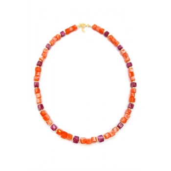 Akrilik Kolye - Turuncu