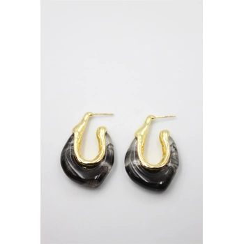 Akrilik Küpe - Siyah