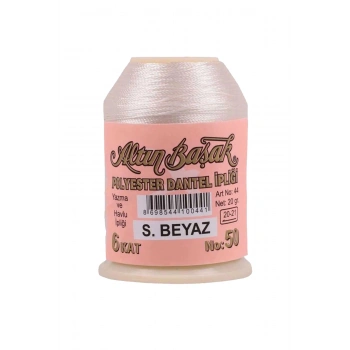 Altınbaşak Oya ve Dantel İpi 20 gr - Royaleks - No: Ş.BEYAZ