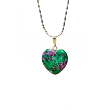 Azurit Doğal Taşı Zincirli El Yapımı Kolye Uç: 2 cm Zincir: 20 cm Kutulu