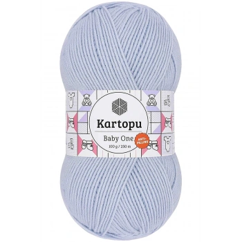 Baby One Tüylenmeyen El Örgü İpi Yünü Buz Mavi K580