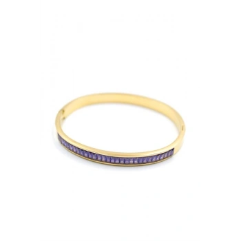 Baget Taşlı Bilezik - Mor