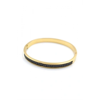 Baget Taşlı Bilezik - Siyah