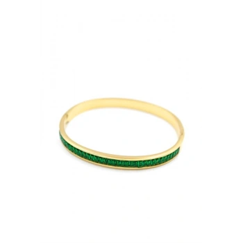 Baget Taşlı Bilezik - Yeşil