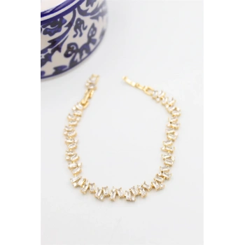 Baget Taşlı Xuping Vip Bileklik - Altın