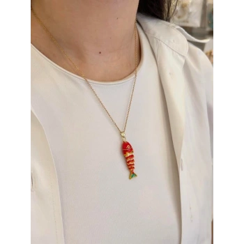 Balık Kolye - Kırmızı