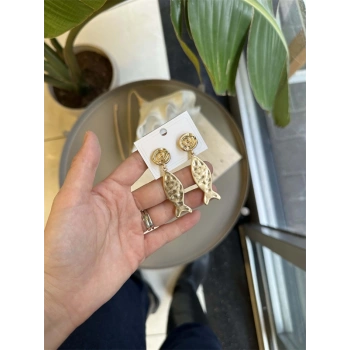 Balık Küpe - Altın