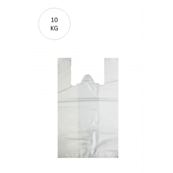 Beyaz Atlet Poşet Küçük Boy 25x45 cm Takriben 1.110 Adet 10 Kg