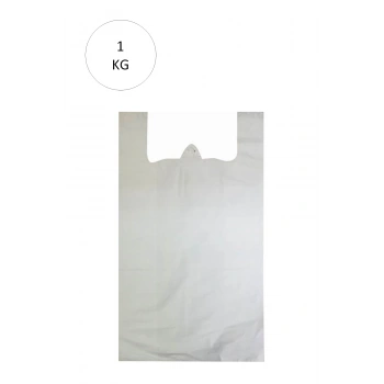 Beyaz Atlet Poşet Mini Boy 20x34 cm Takriben 235 Adet 1 Kg