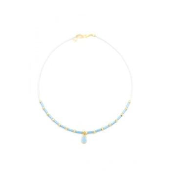 Boncuk Ananas Kolye - Beyaz