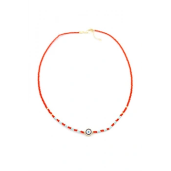 Boncuk Göz Kolye - Kırmızı