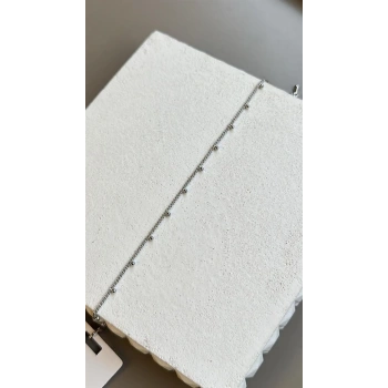 Boncuklu Yıldız Bileklik - Gümüş