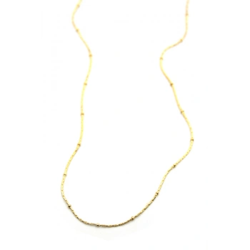 Boncuklu Zincir Kolye - Altın