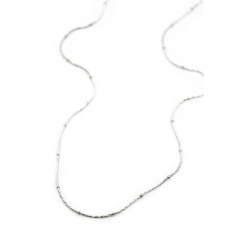 Boncuklu Zincir Kolye - Gümüş