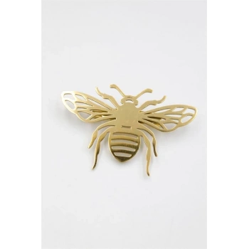 Çelik Arı Broş - Altın