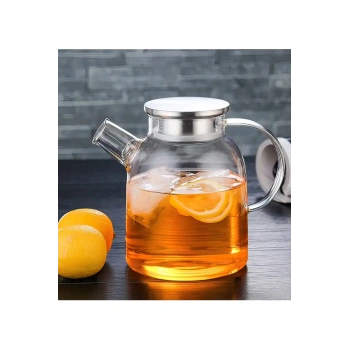 Çelik Kapaklı Borosilikat Cam Demlik 1500ML Royaleks-CM-2003