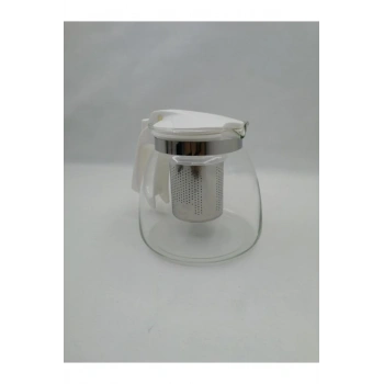 Çelik Süzgeçli Cam Demlik 900 Ml. Royaleks-8882