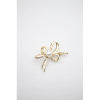 Çiçek Broş - Altın