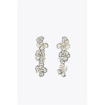 Çiçek Küpe - Beyaz