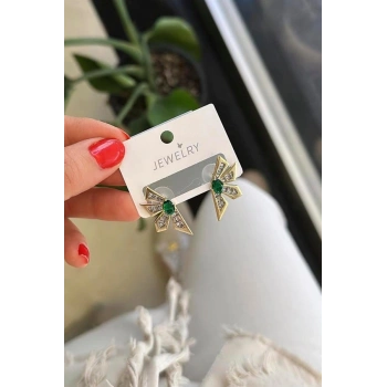 Çiçek Küpe - Yeşil