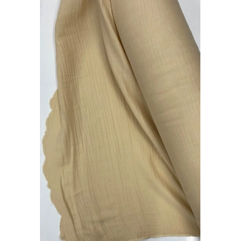 Çok Amaçlı Müslin Pamuklu Bebek Örtü ve Battaniye Kumaşı Müslin Bez Bej 80